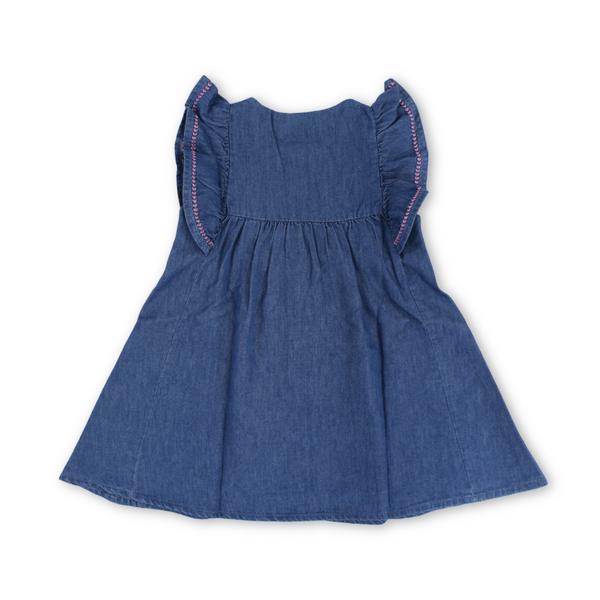 Baby Girls Denim Dress – Navy