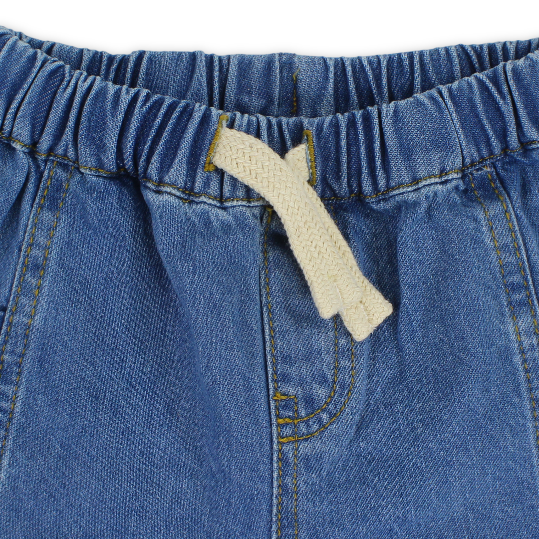 Baby Boys Cotton Denim Shorts – Blue