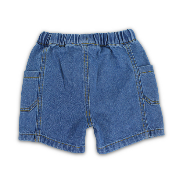 Baby Boys Cotton Denim Shorts – Blue