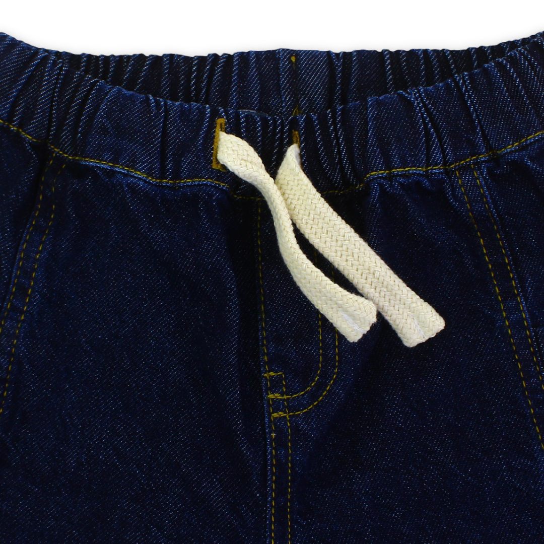 Baby Boys Cotton Denim Short – Navy
