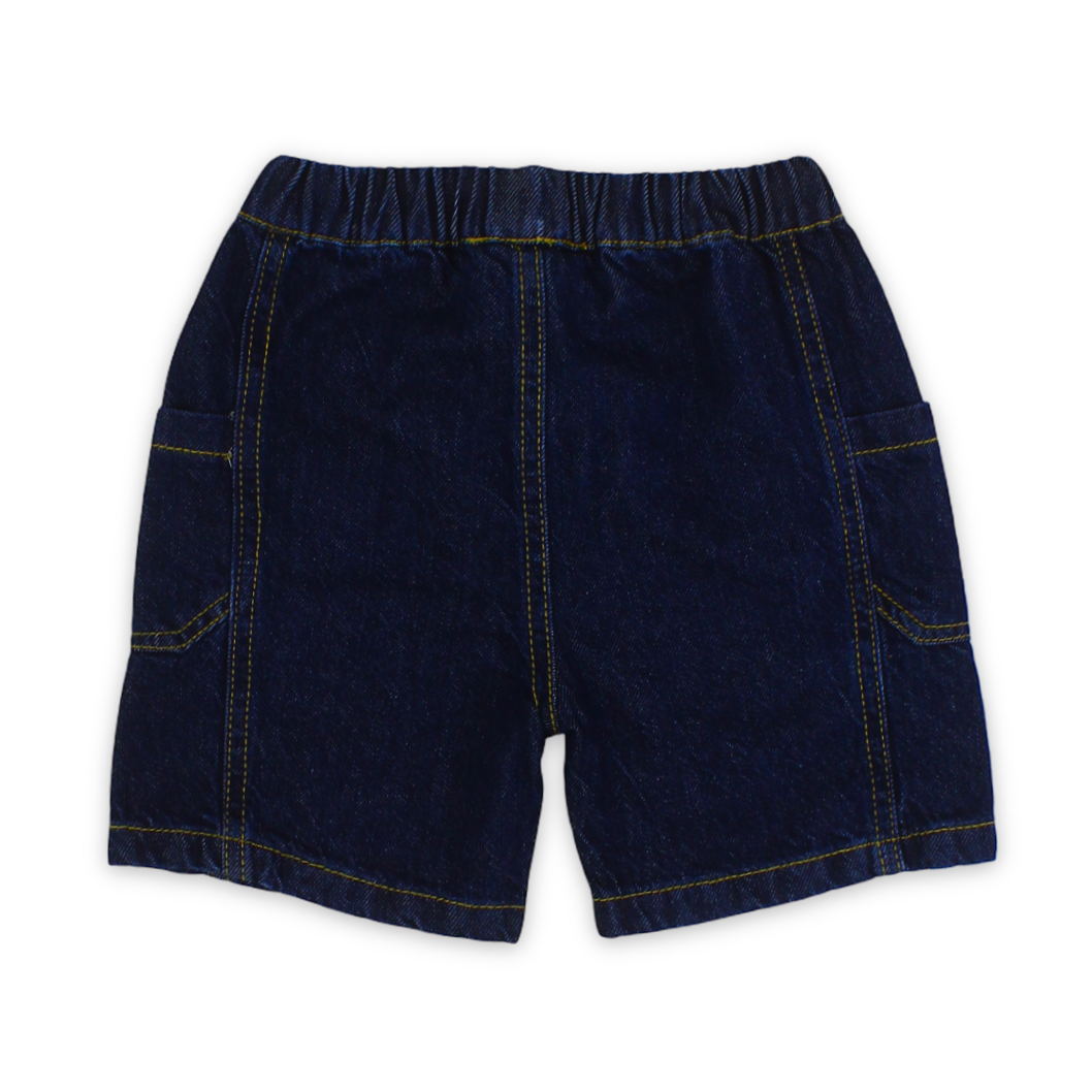 Baby Boys Cotton Denim Short – Navy