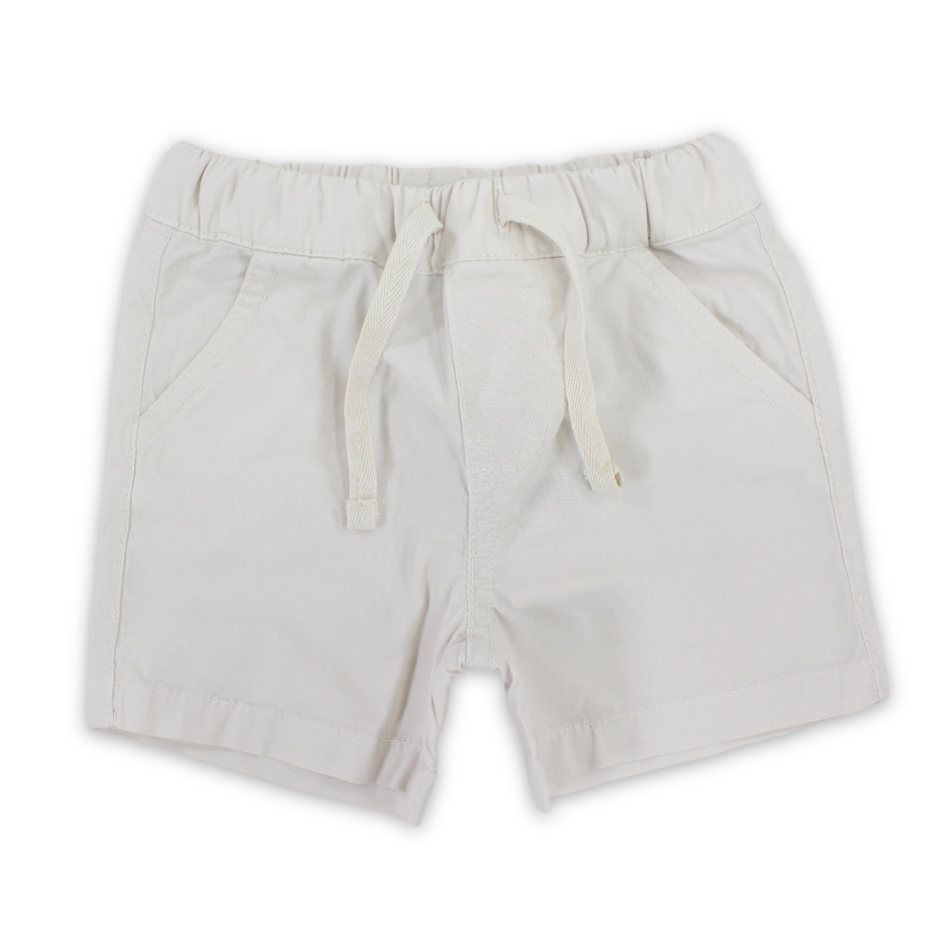 Baby Boys Cotton Shorts – Off-White