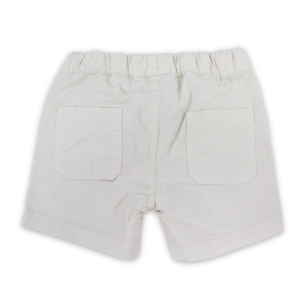 Baby Boys Cotton Shorts – Off-White