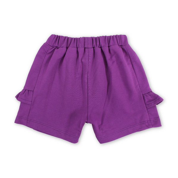 Baby Girls Gabardine Short – Purple