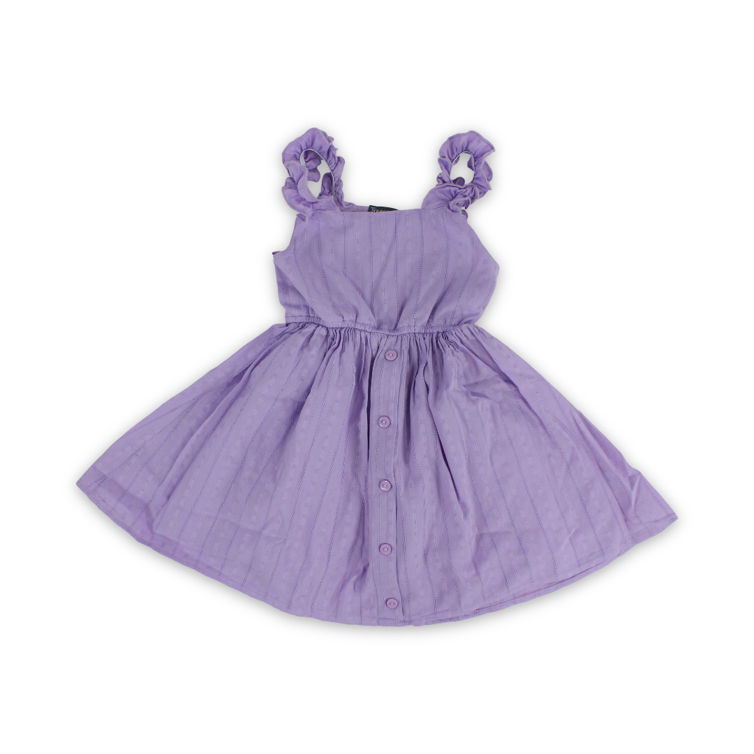 Baby Girls Cotton Dress – Lilac - Clothing - Pompelo