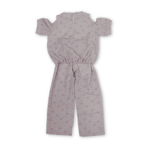Girls Cotton Outfit Set – Pink with Bows Print