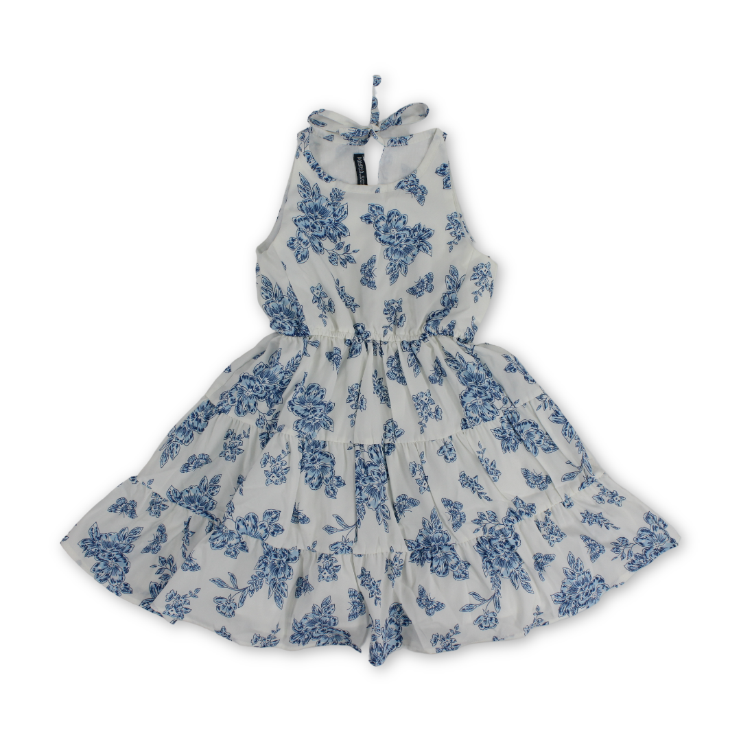 Girls Cotton Girls – Off-White Floral Print - Clothing - Pompelo