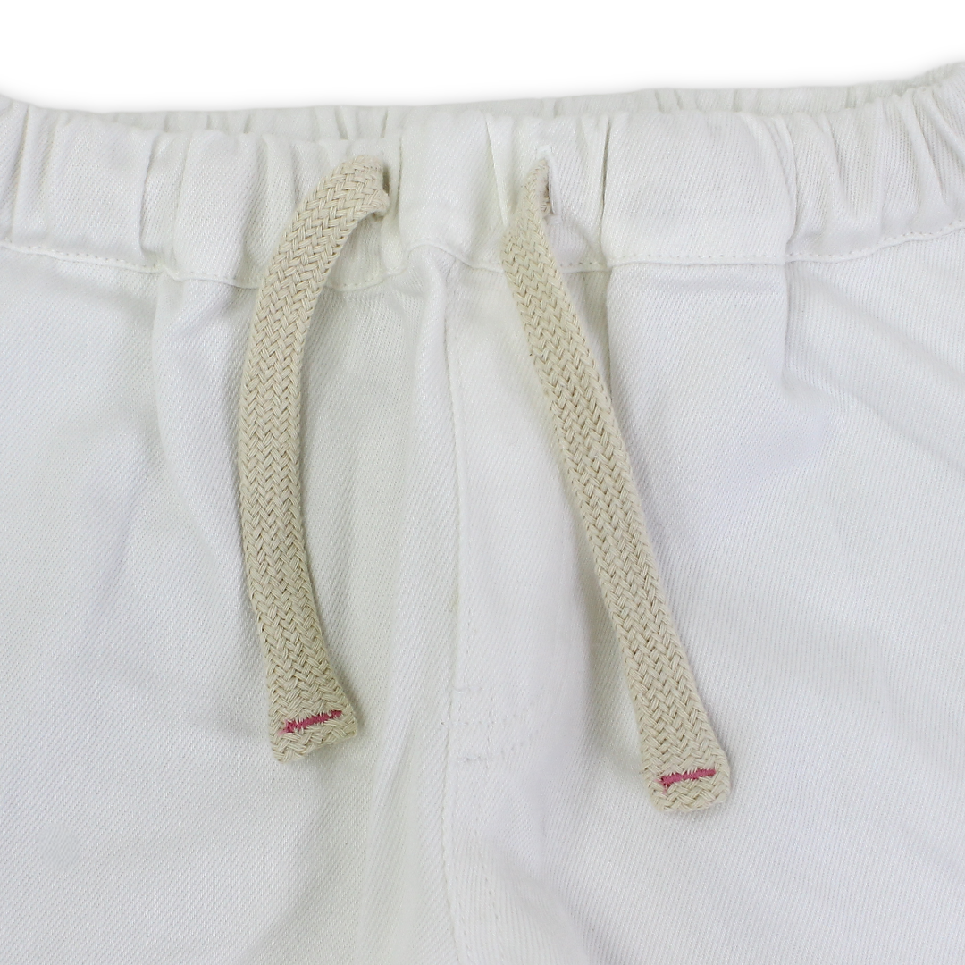 Girls Cotton Pants – Off-White