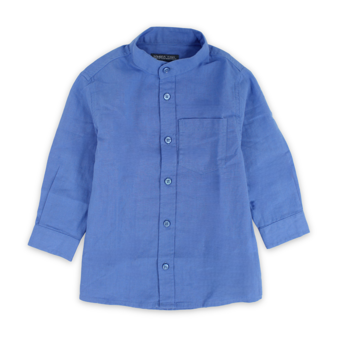 Boys Cotton Long-Sleeved Shirt - Clothing - Pompelo