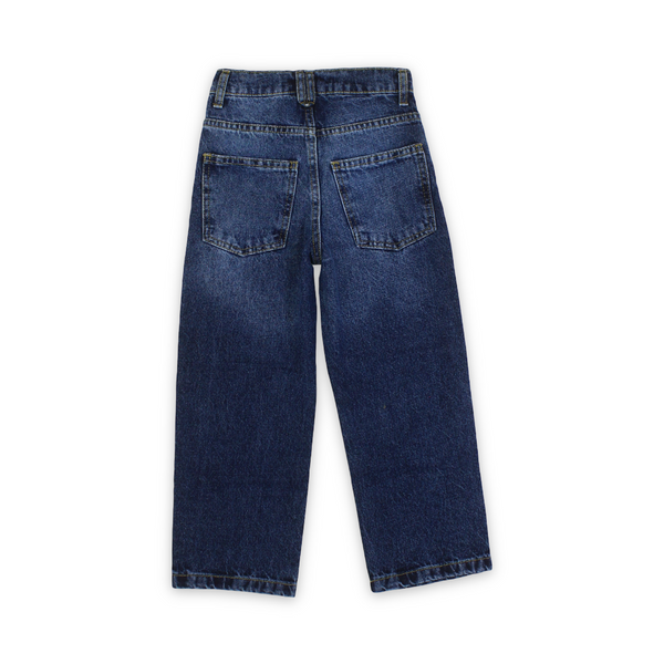 Boys Cotton Denim Pants – Dark Blue