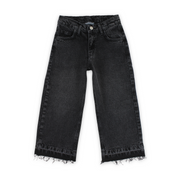 Girls Cotton Denim Pants – Grey