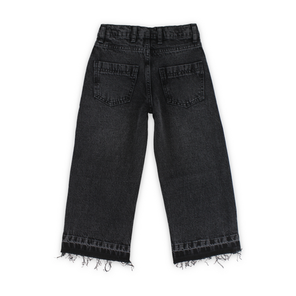 Girls Cotton Denim Pants – Grey