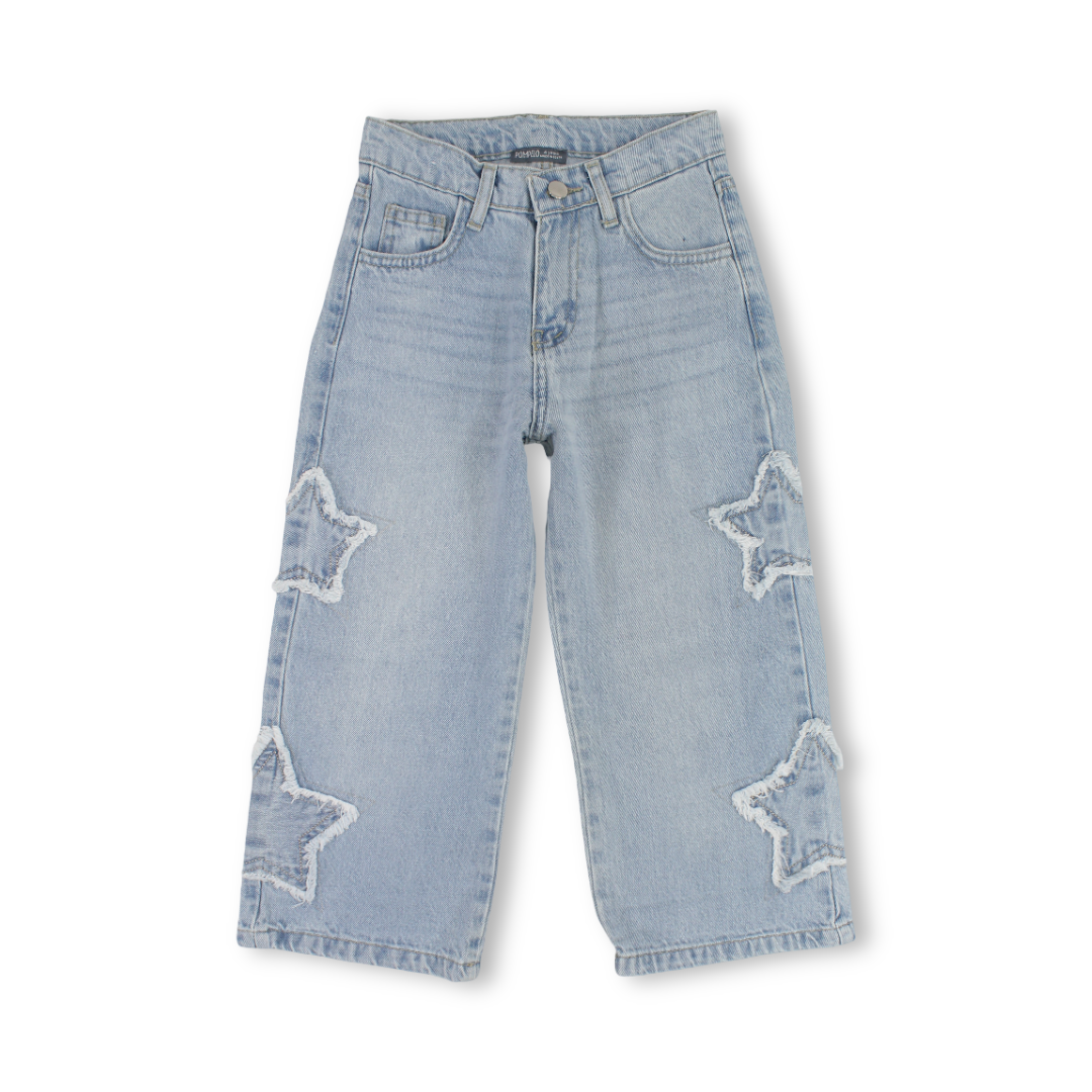 Girls Denim Pants – Stars Design