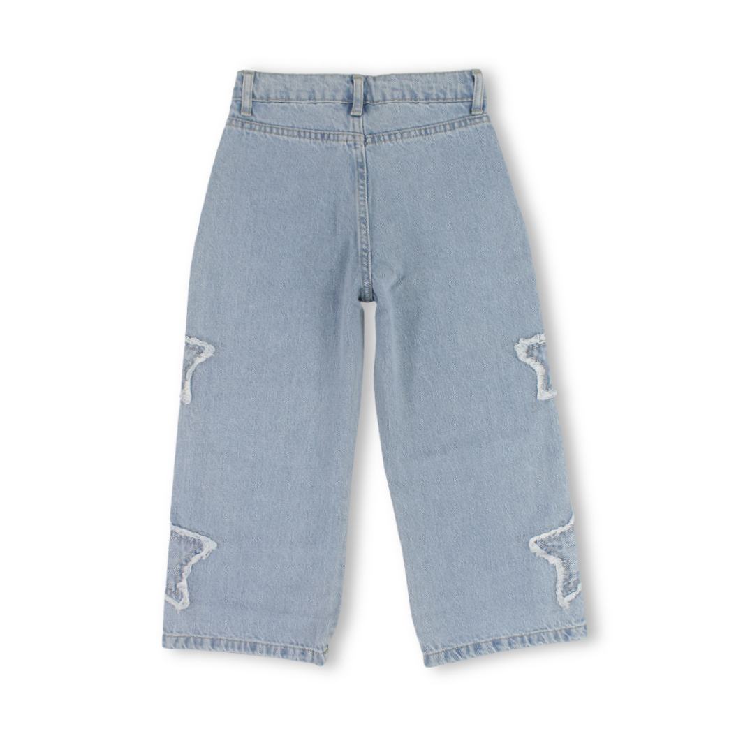 Girls Denim Pants – Stars Design