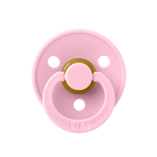 BIBS Color Pacifier Round Latex Size 1 – Baby Pink