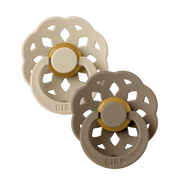 BIBS Boheme Pacifier Vanilla & Dark Oak - Size 1 (Pack Of 2)