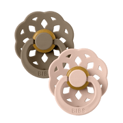 BIBS Baby Boehme Pacifier 2-Pack Latex Size 1 – Dark Oak/Blush