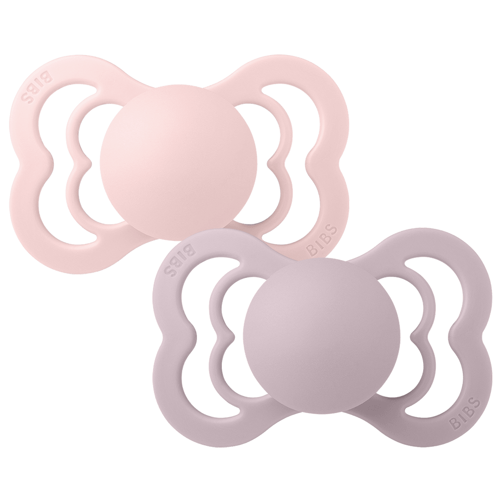 BIBS Supreme Blossom & Dusky Lilac Silicone - Size 2 (Pack Of 2)