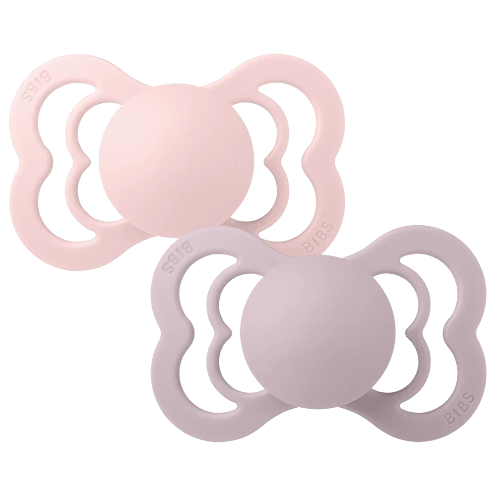 BIBS Supreme Blossom & Dusky Lilac Silicone - Size 2 (Pack Of 2) - Baby Essentials