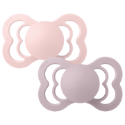 BIBS Supreme Blossom & Dusky Lilac Silicone - Size 2 (Pack Of 2)