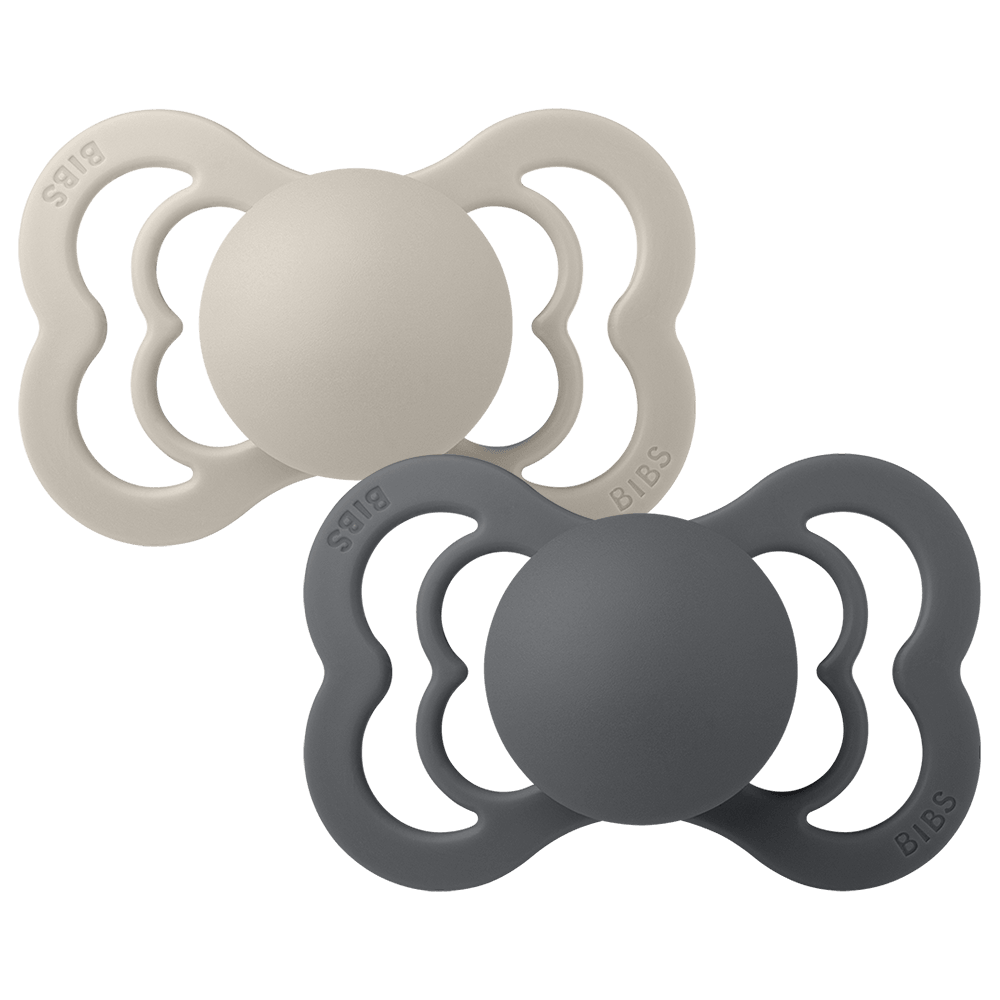 BIBS Supreme Sand & Iron Silicone - Size 1 (Pack Of 2)