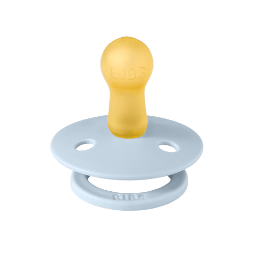 BIBS Color Pacifier 1-Pack Round Latex - Size 2 – Baby Blue