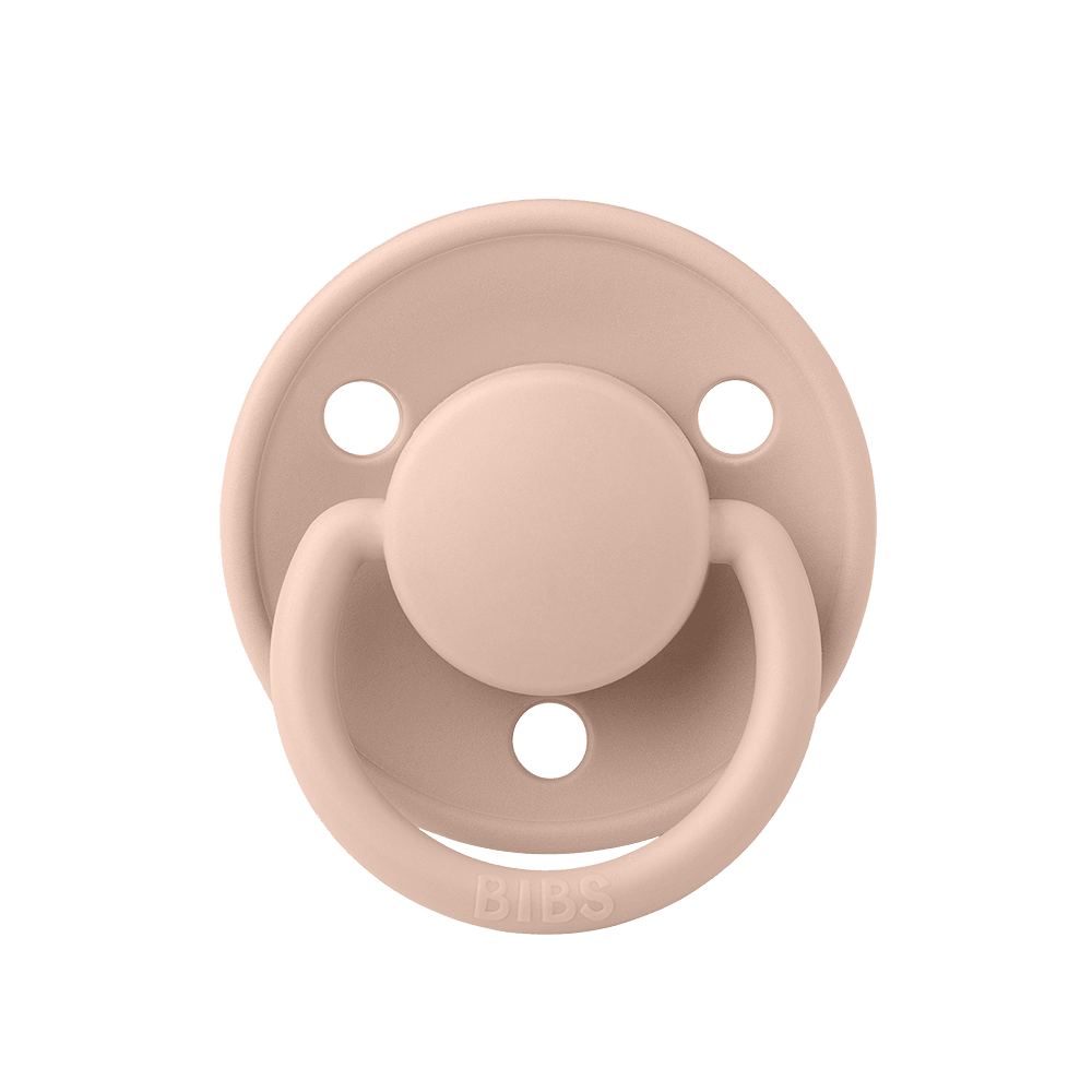 BIBS Baby De Lux Pacifier Round Latex Size 1 – Blush