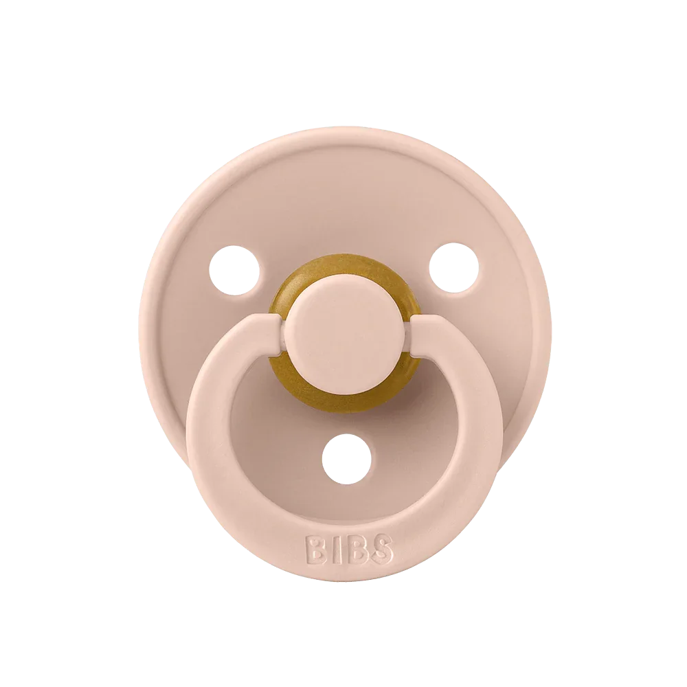BIBS Color Pacifier – 1-Pack Latex - Size 2 - Blush - Baby Essentials