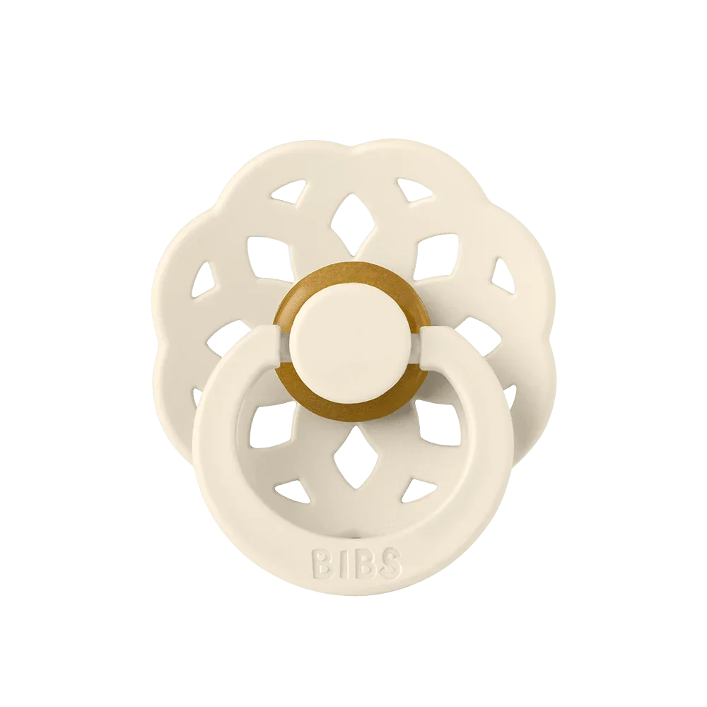BIBS Boheme Pacifier – 1-Pack (Latex, Size 1, Ivory) - Baby Essentials