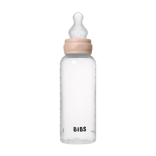 BIBS Round Silicone Baby Bottle 1-Pack 270 ml Medium Flow – Blush