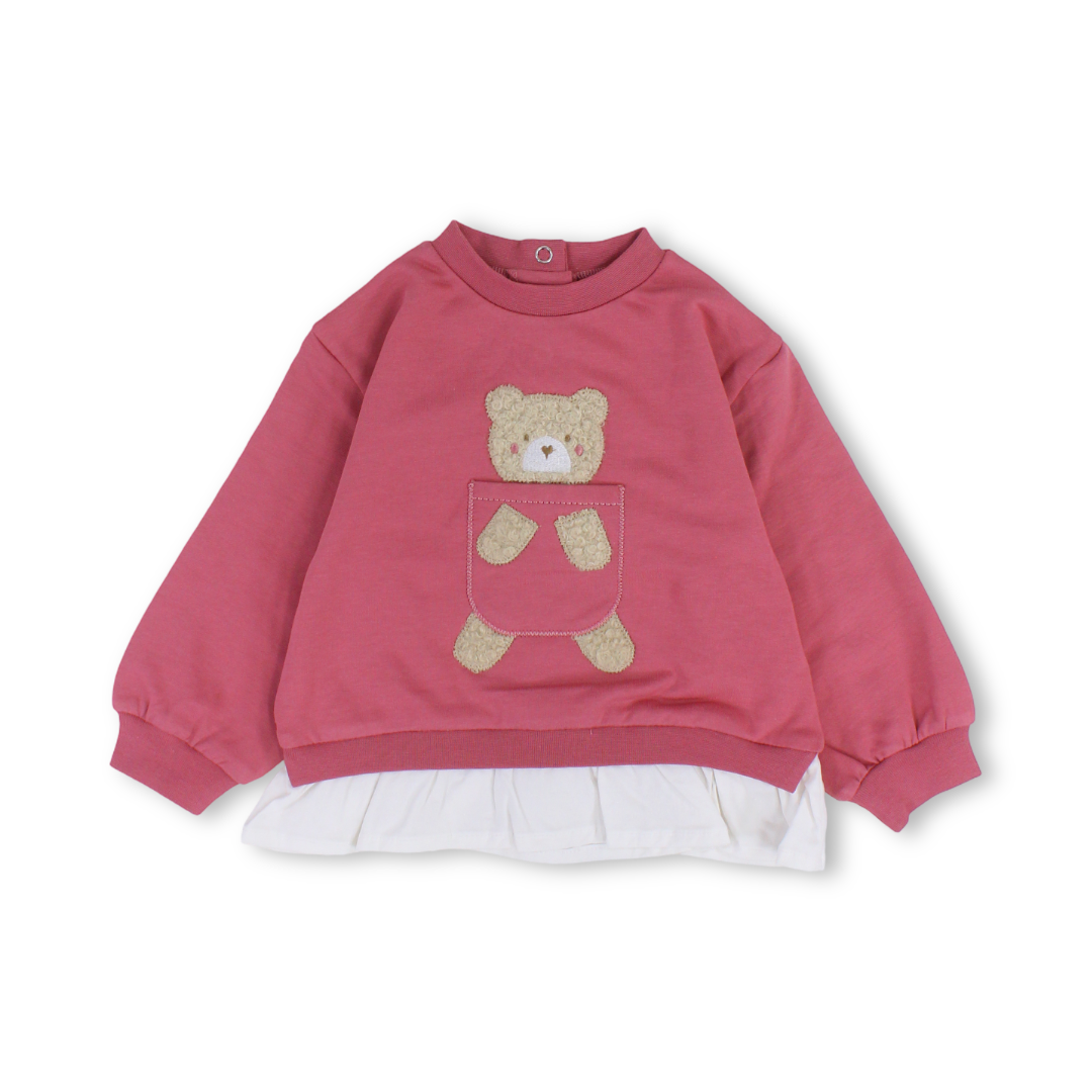 Baby Girls Cotton Blouse – Dusty Pink Print