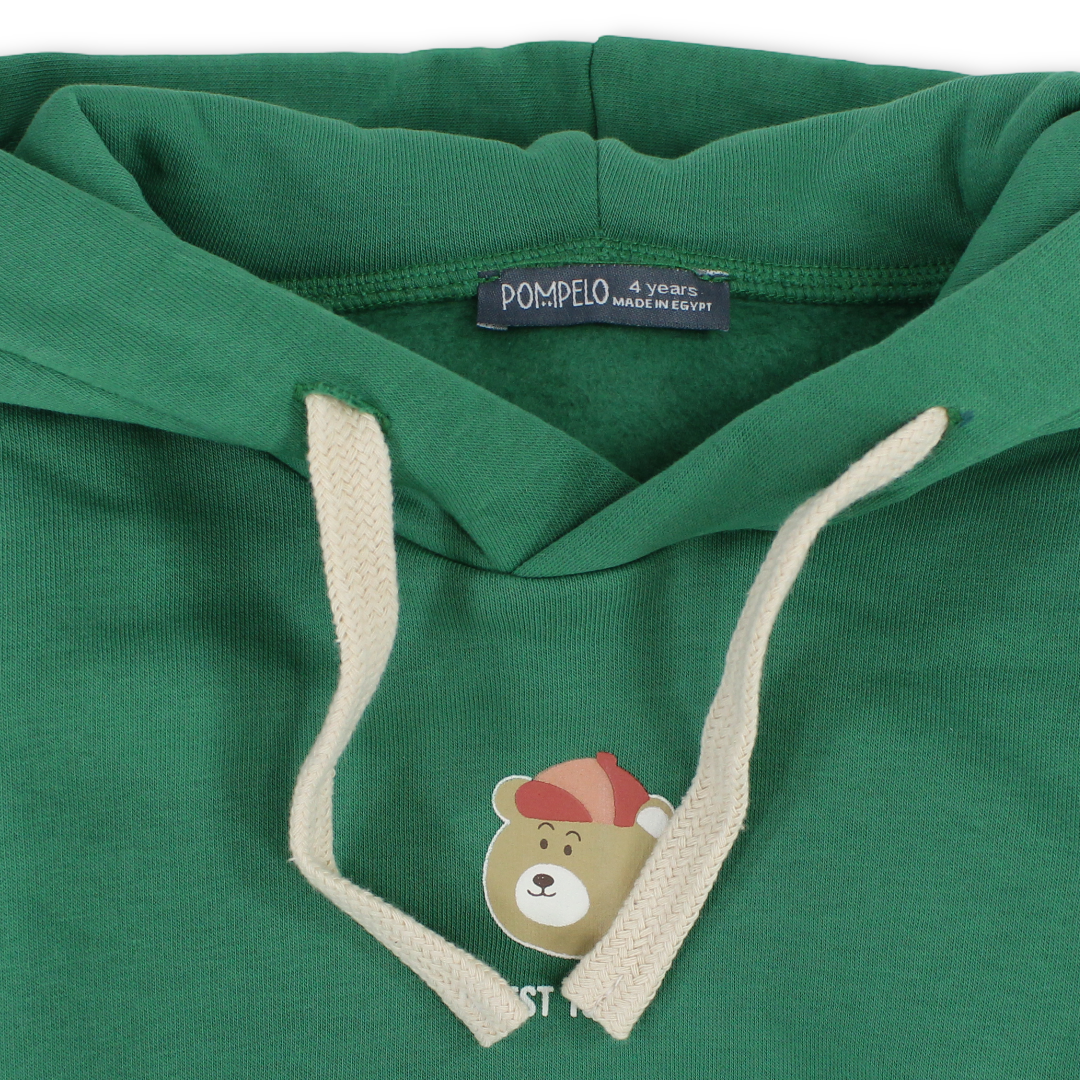 Boys Cotton Hoodie – Green