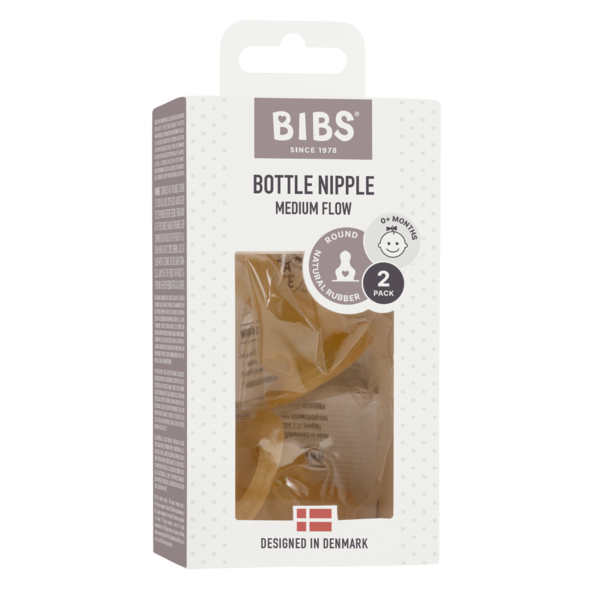 BIBS Bottle Nipple 2 PACK Latex Fast Flow