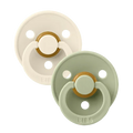 Pack of 2 - BIBS Pacifier Colour Latex Size 1 Symmetrical Ivory/Sage