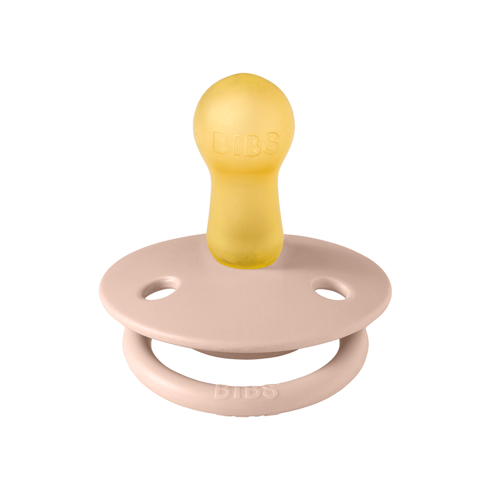 BIBS Baby De Lux Pacifier Round Latex Size 1 – Blush
