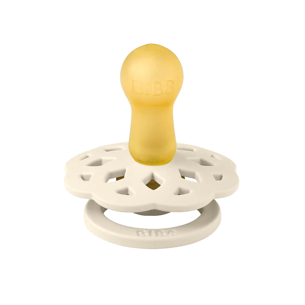 BIBS Boheme Pacifier – 1-Pack (Latex, Size 2, Ivory)