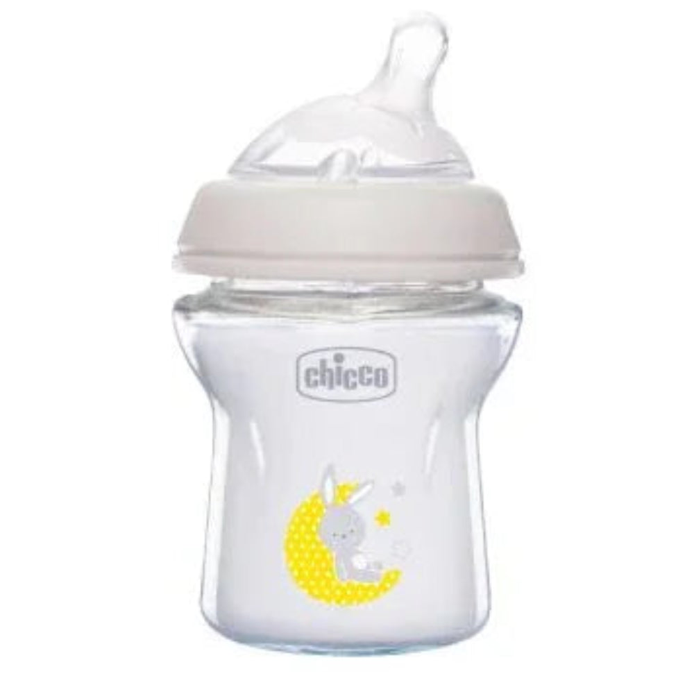 Chicco Natural Feeling Glass Bottle 250ml (+0m) - Baby Essentials