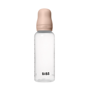 BIBS Round Silicone Baby Bottle 1-Pack 270 ml Medium Flow – Blush