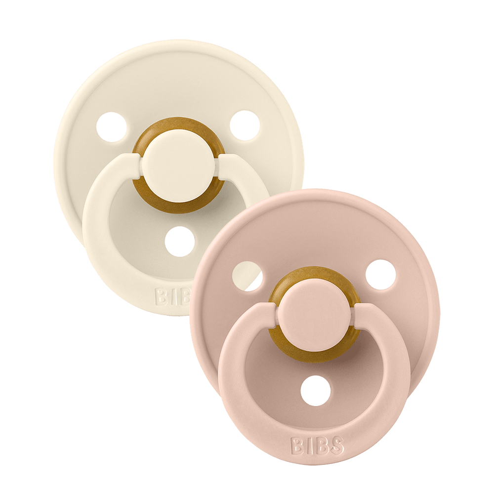 Bibs Color Symmetrical Ivory & Blush - Size 2 (Pack Of 2)