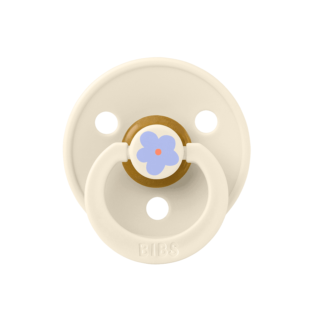 BIBS Pacifier – 2 Pack (Jasmine Latex, Size 2, Ivory Mix)