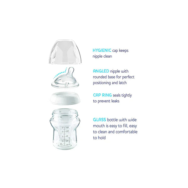 Chicco Natural Filling Plastic Bottle 250 ml (2+ Months) Blue