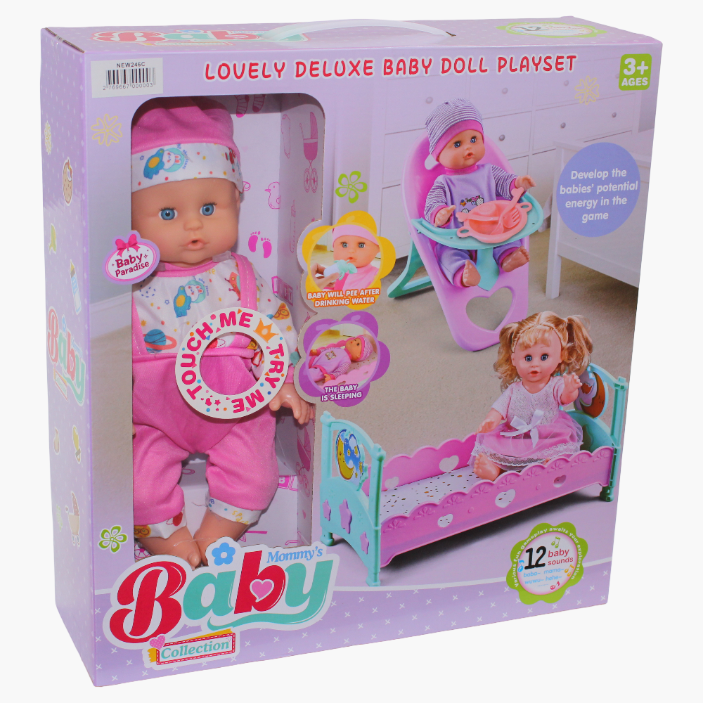 Lovely Deluxe Baby Doll Playset with Accessories – 3-in-1 Set
