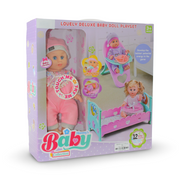 Baby Collection Lovely Deluxe Baby Doll Playset – 12 Inches 30 Pcs