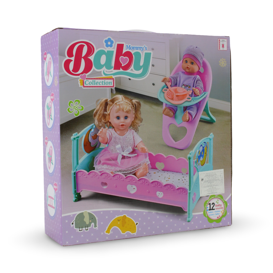 Baby Collection Lovely Deluxe Baby Doll Playset – 12 Inches 30 Pcs