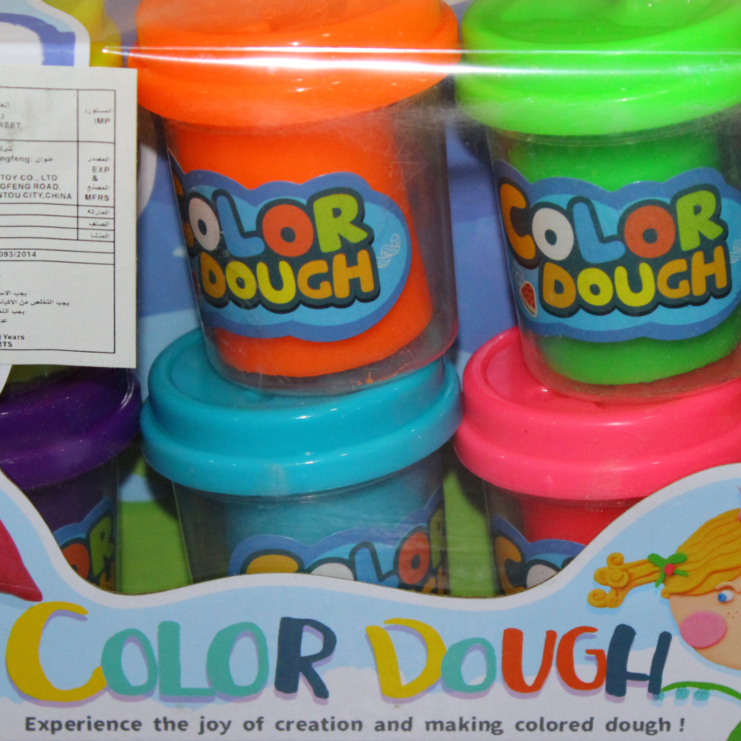 Color Dough Playset – 8 Dough Cups with Molds