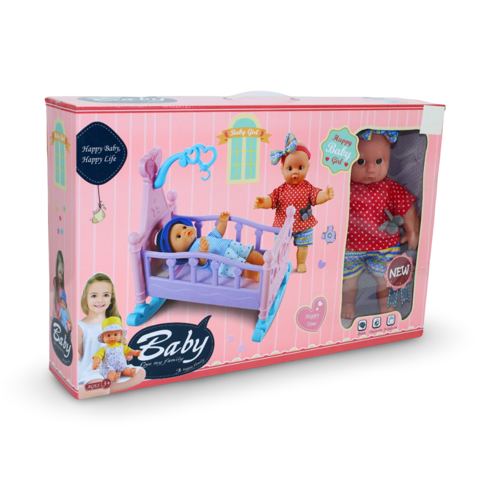 Baby Doll Playset with Rocking Bed