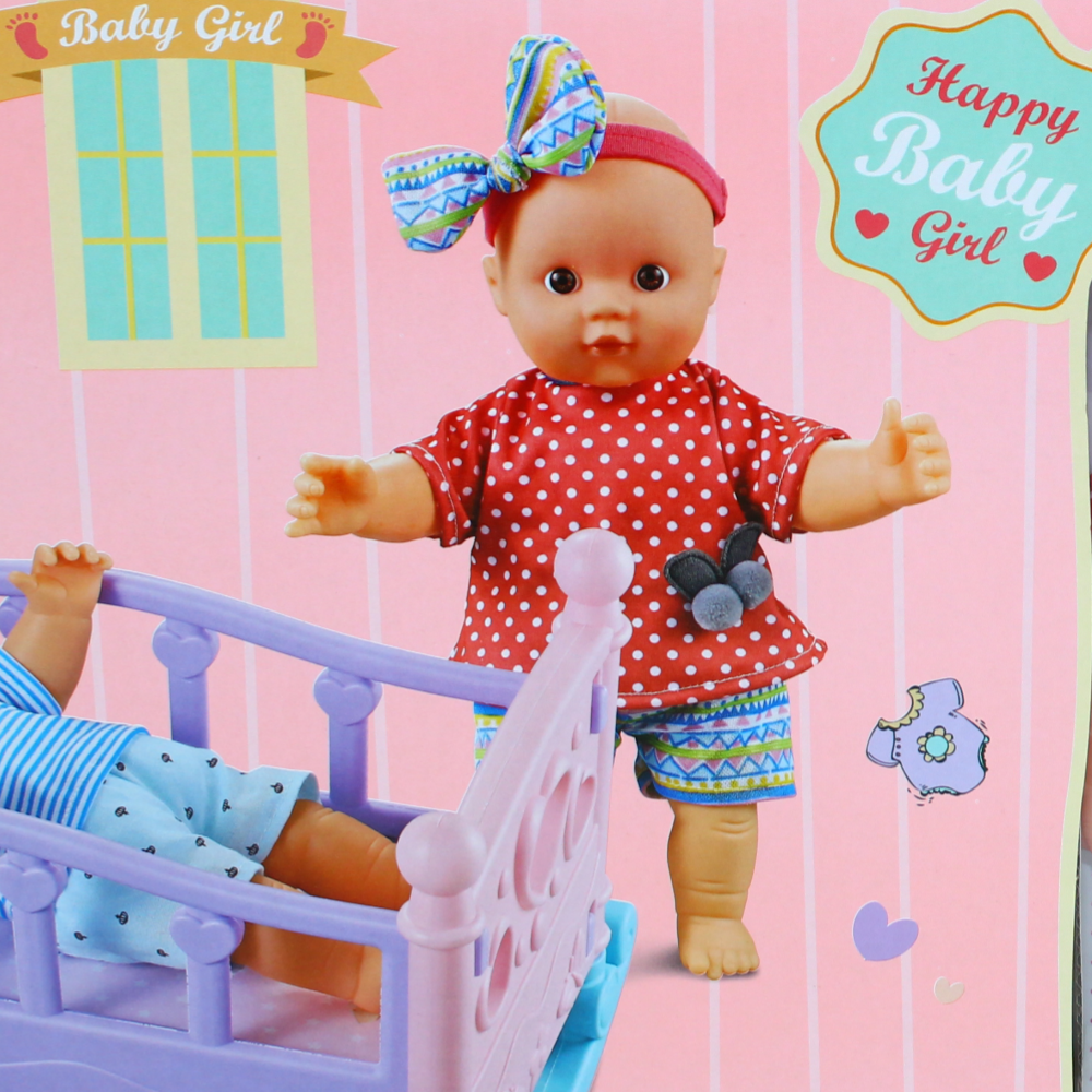 Baby Doll Playset with Rocking Bed