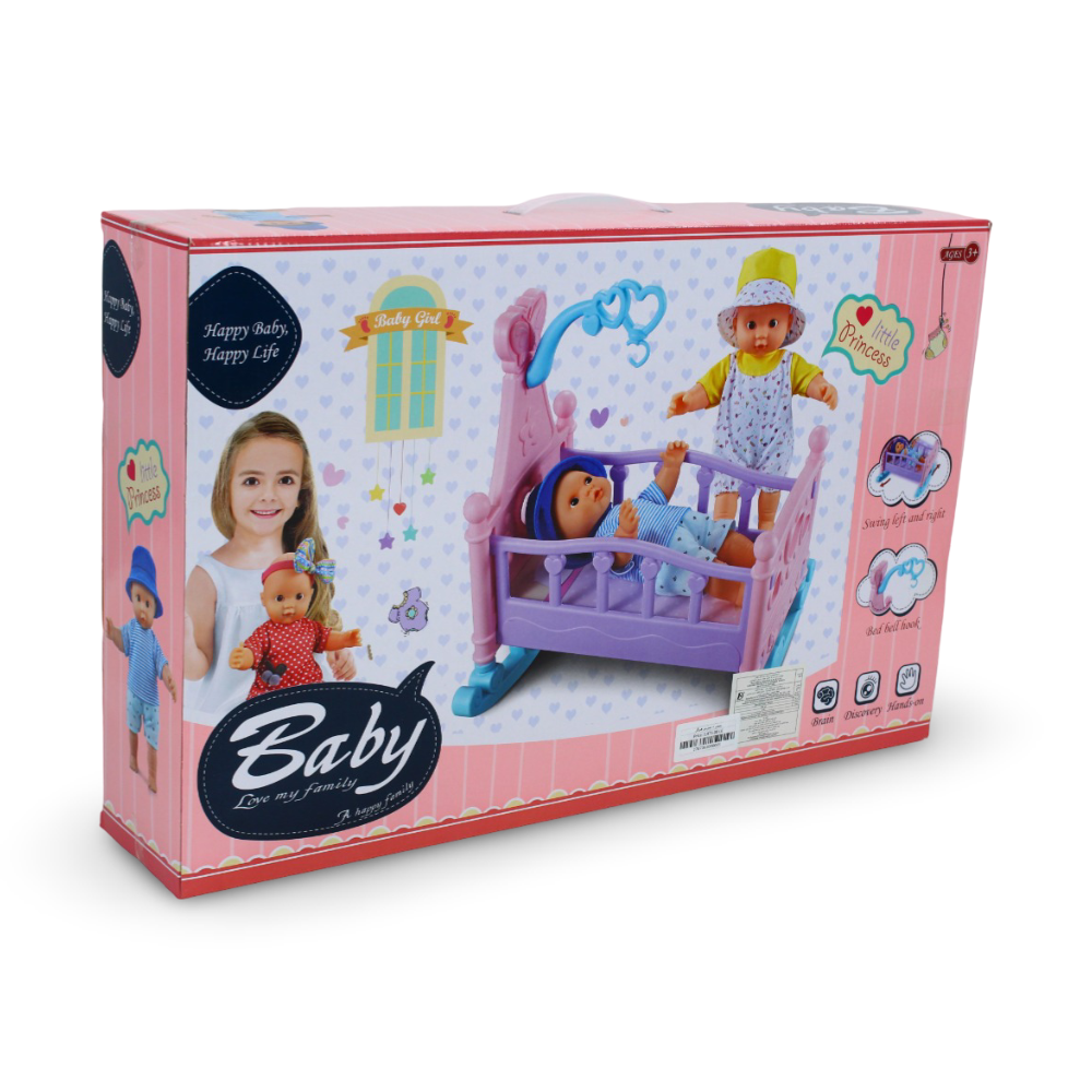 Baby Doll Playset with Rocking Bed