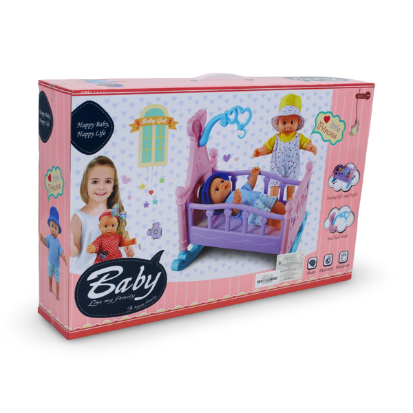 Baby Doll Playset with Rocking Bed