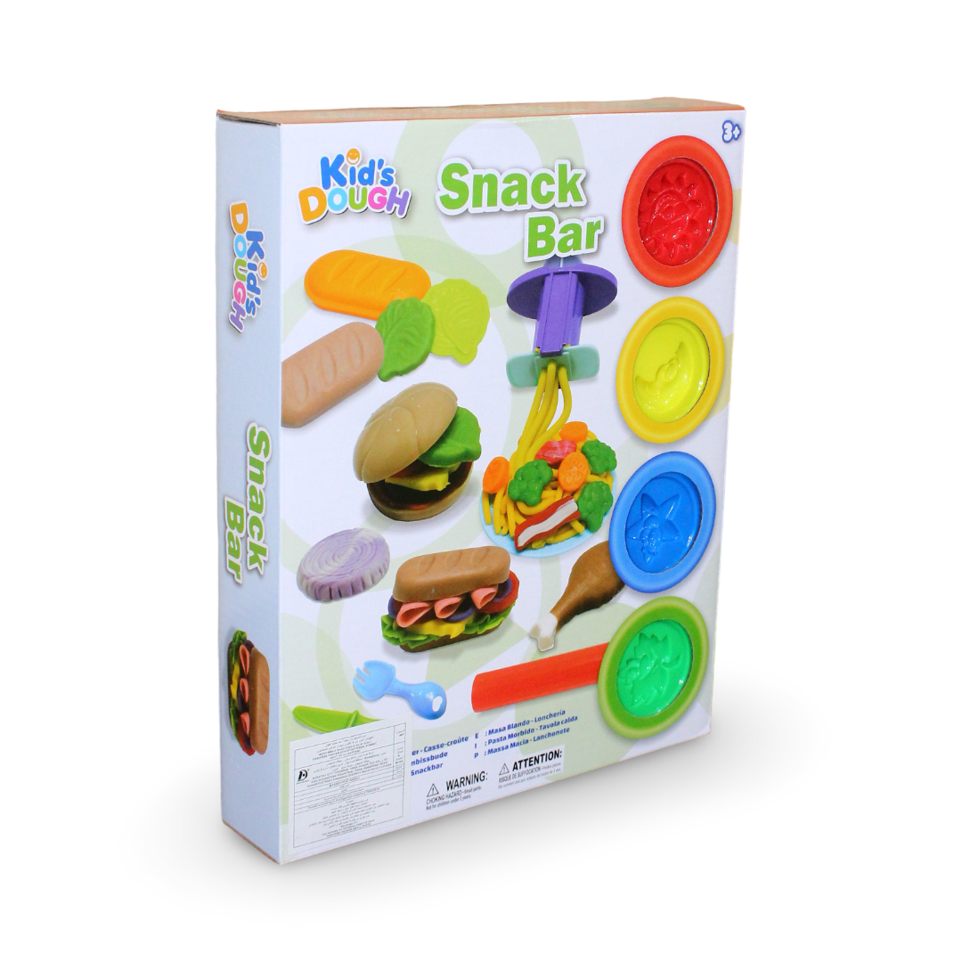 Snack Bar Dough Play Set with 4 Dough Cups - Toys - OKO